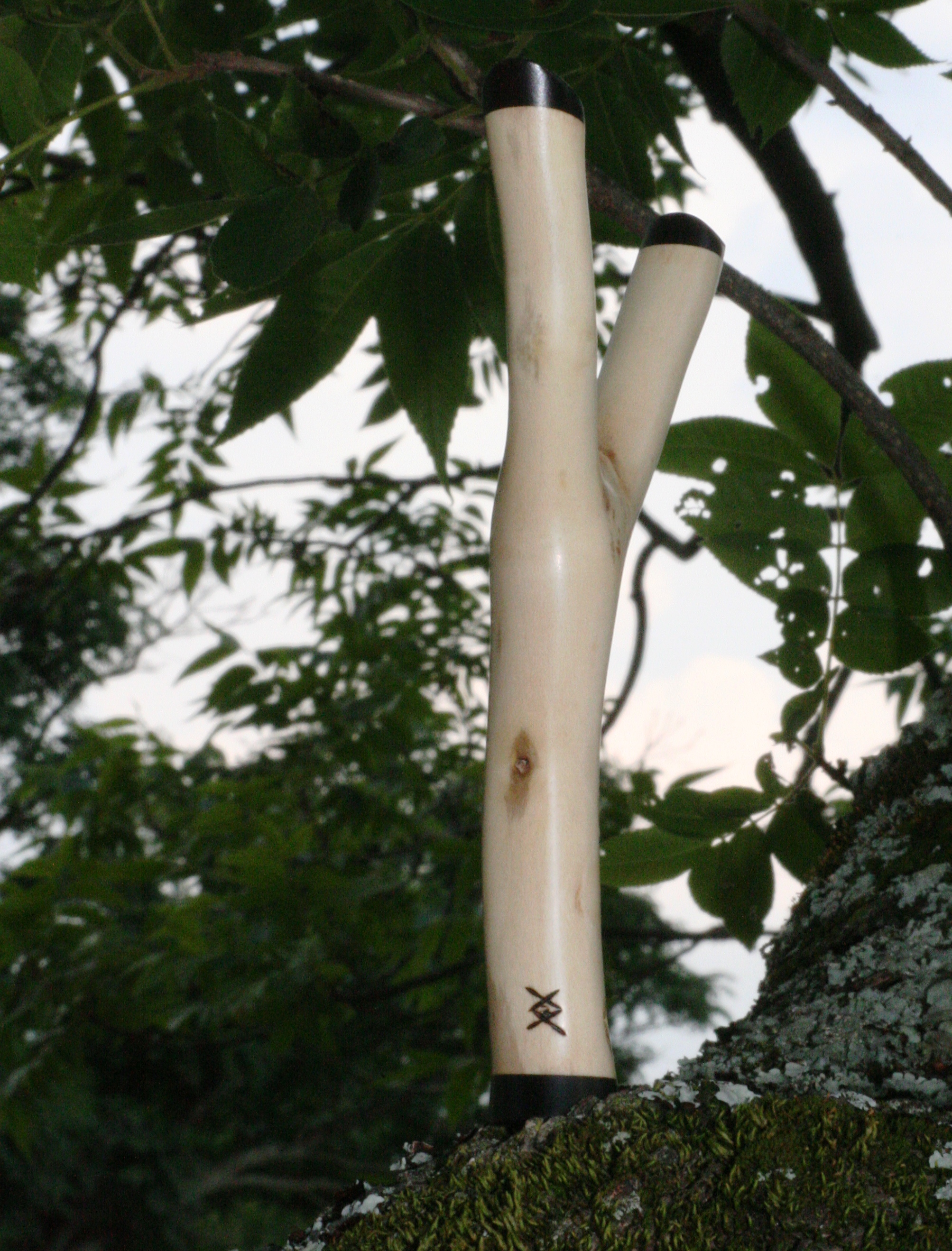 Holly natural with Ebony tips and butt cap...Gentleman's slingshot