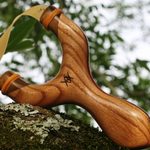 FlippinOut Pocket Shooter- Red cedar core, mulberry, with Lignum Vitae Fork tip overlays