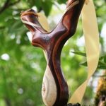 Leather laminate Omega with moose antler palm swells