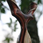 Leather laminate Omega with moose antler palm swells
